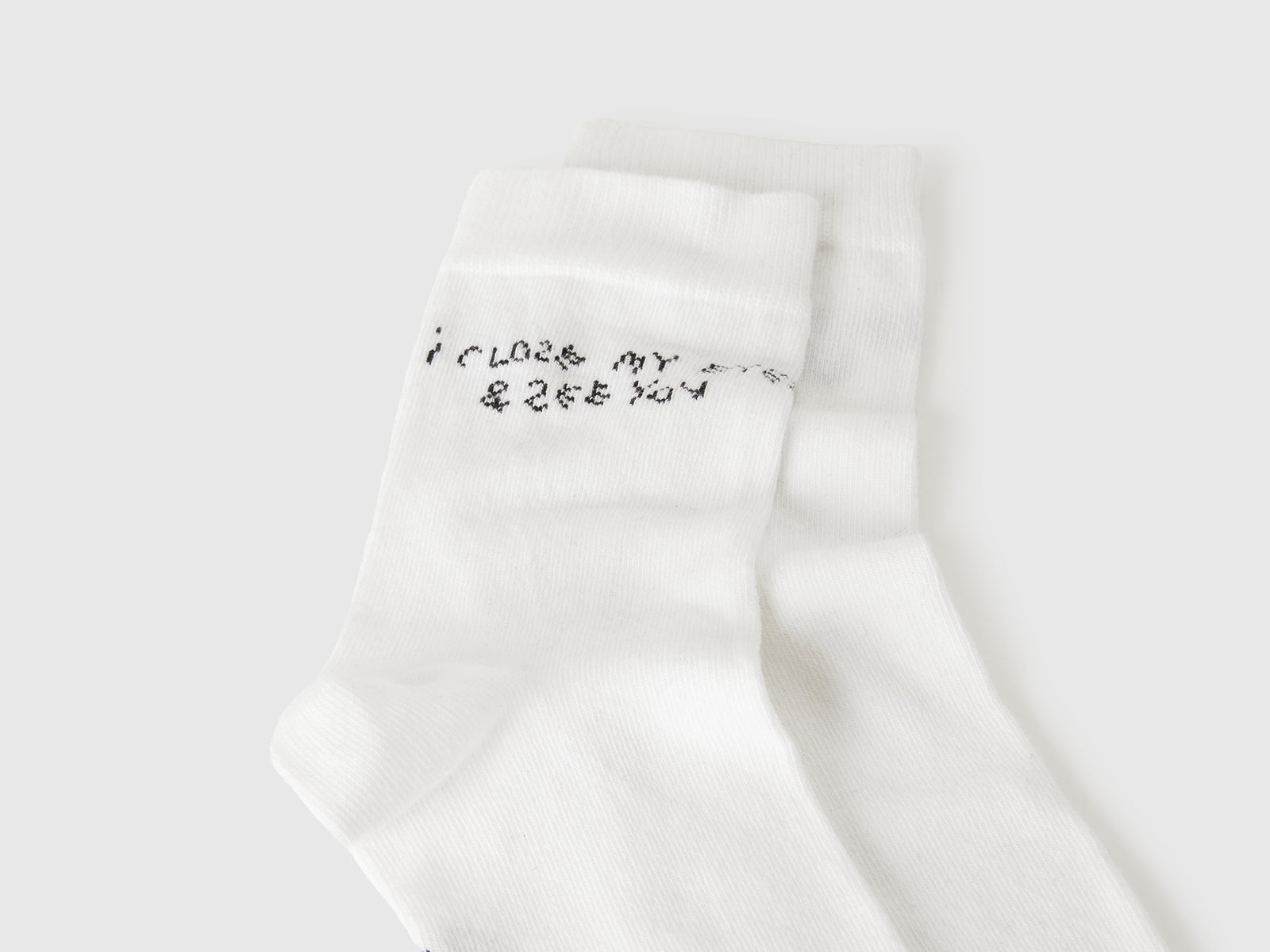 Calzini con scritte Coco Capitán da uomo bianco 2 | Benetton Outlet