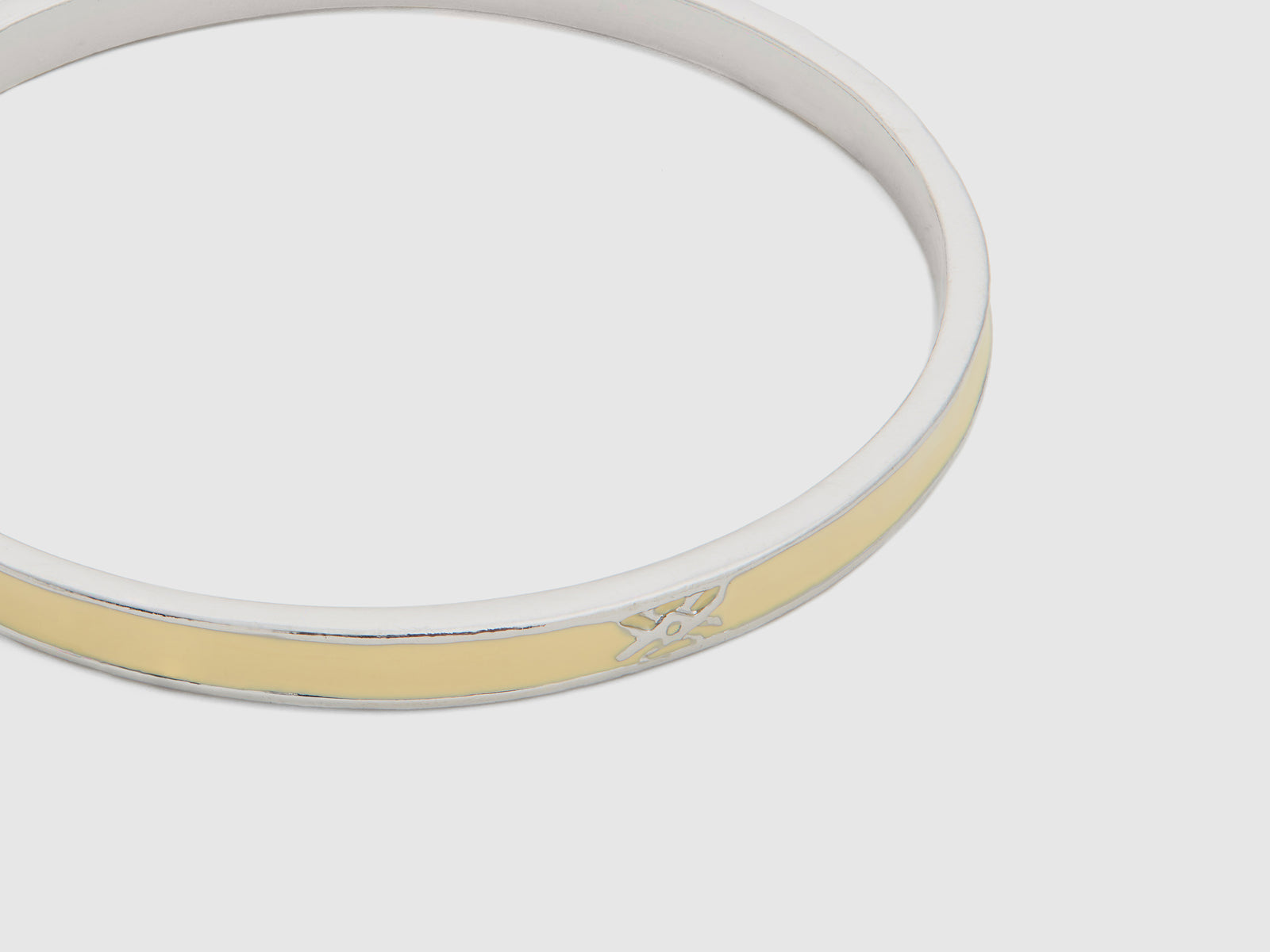 Bracciale bangle sottile chiaro da donna giallo 2 | Benetton Outlet