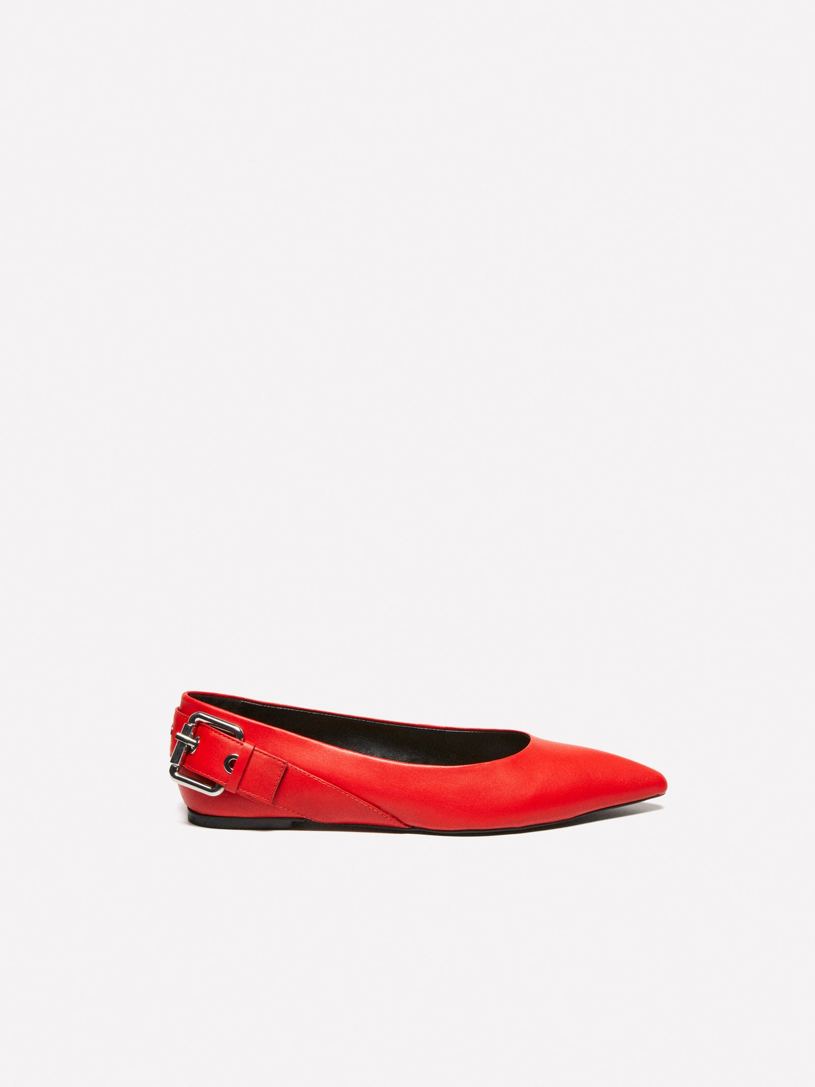 Ballerine rosse in pelle con fibbia da donna rosso 4 | Sisley Outlet