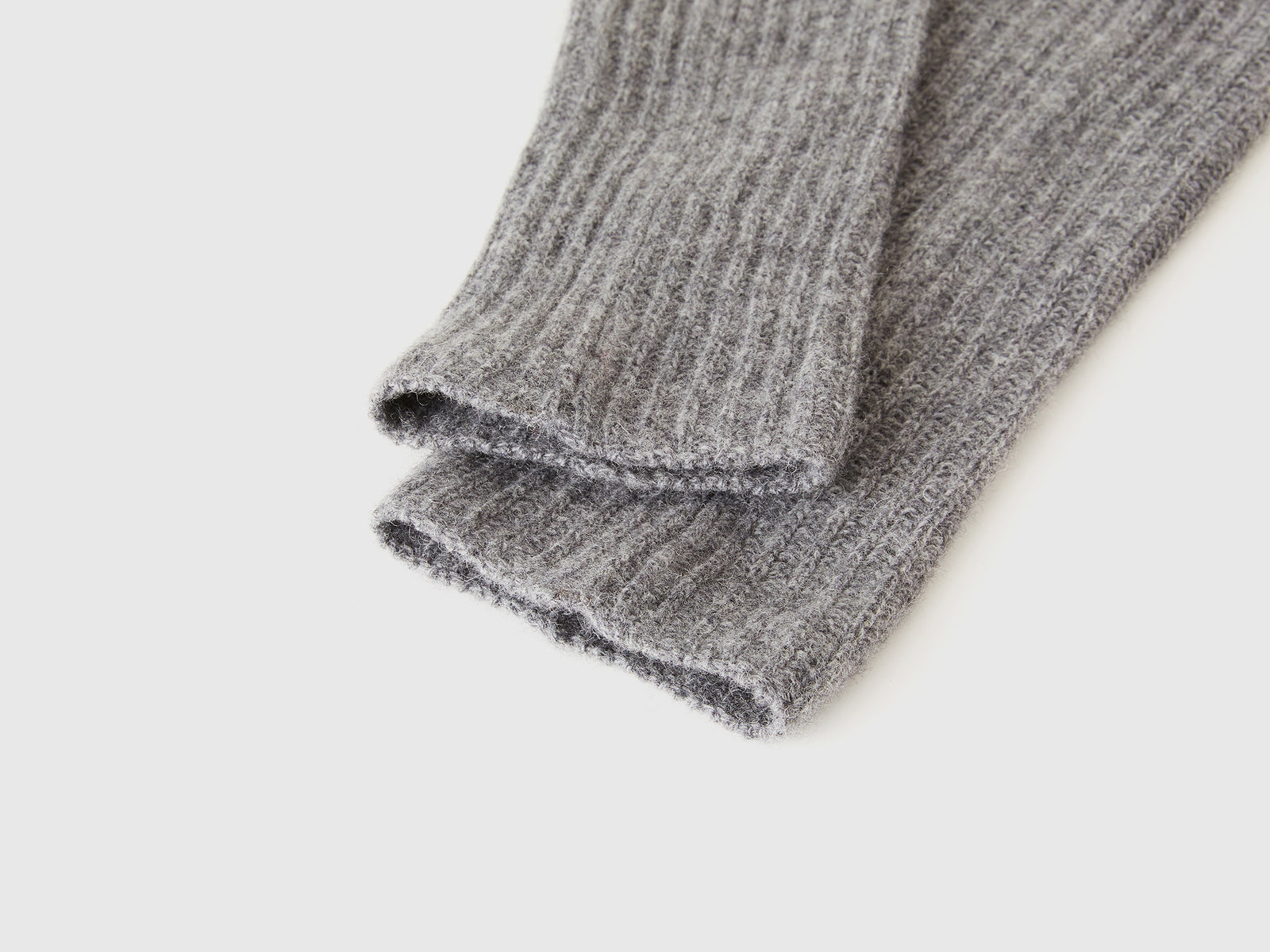 Manicotti in misto lana da donna grigio 3 | Benetton Outlet