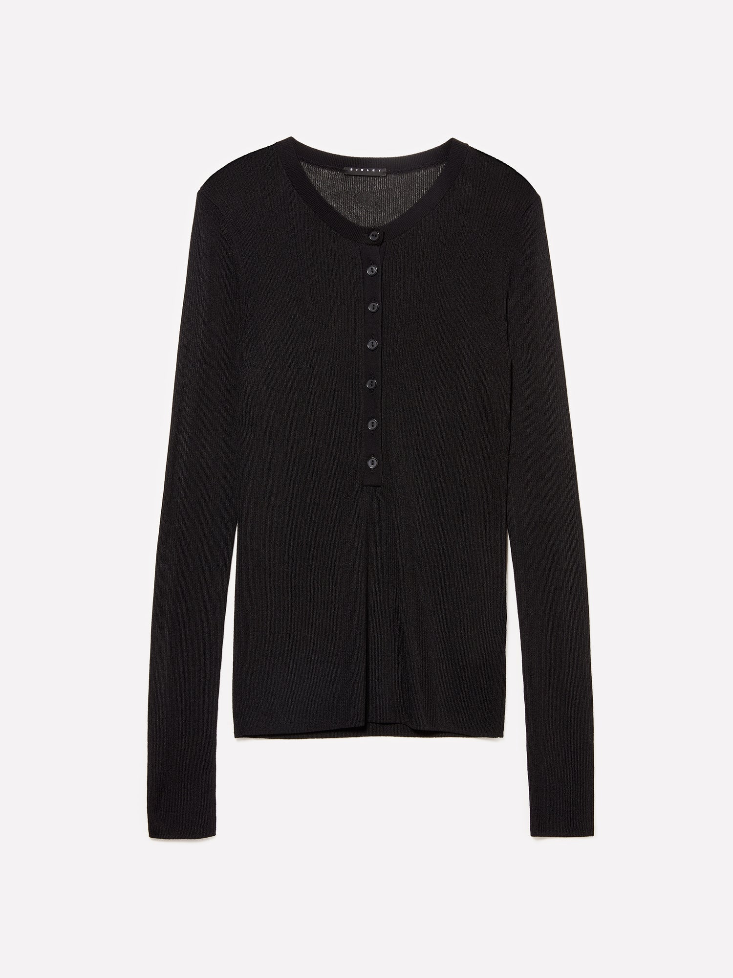 Maglia serafino da donna nero | Sisley Outlet