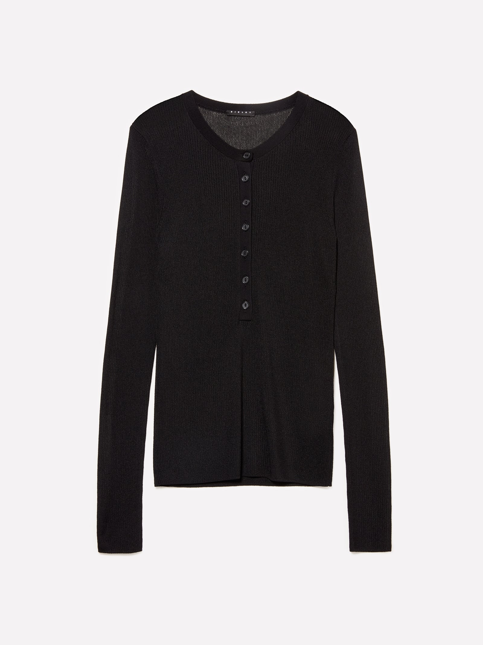 Maglia serafino da donna nero | Sisley Outlet