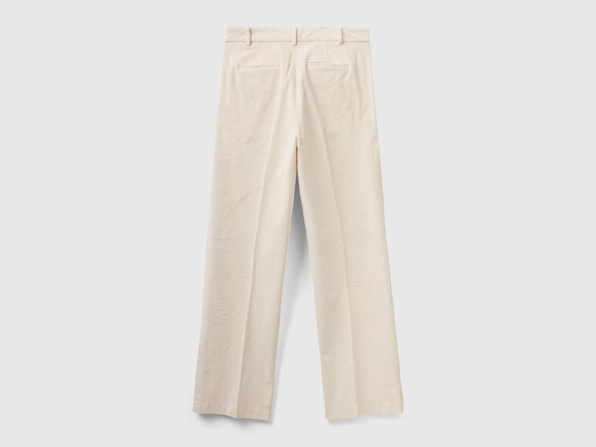 Pantaloni straight in velluto a coste