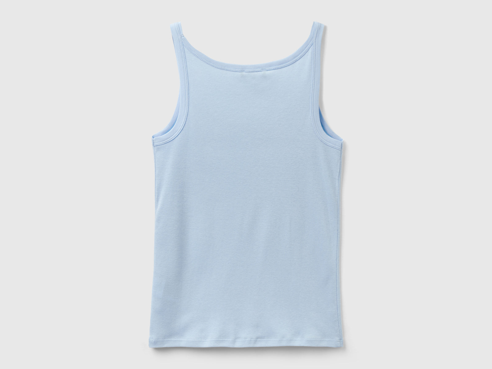 Canotta in puro cotone da donna celeste 2 | Benetton Outlet