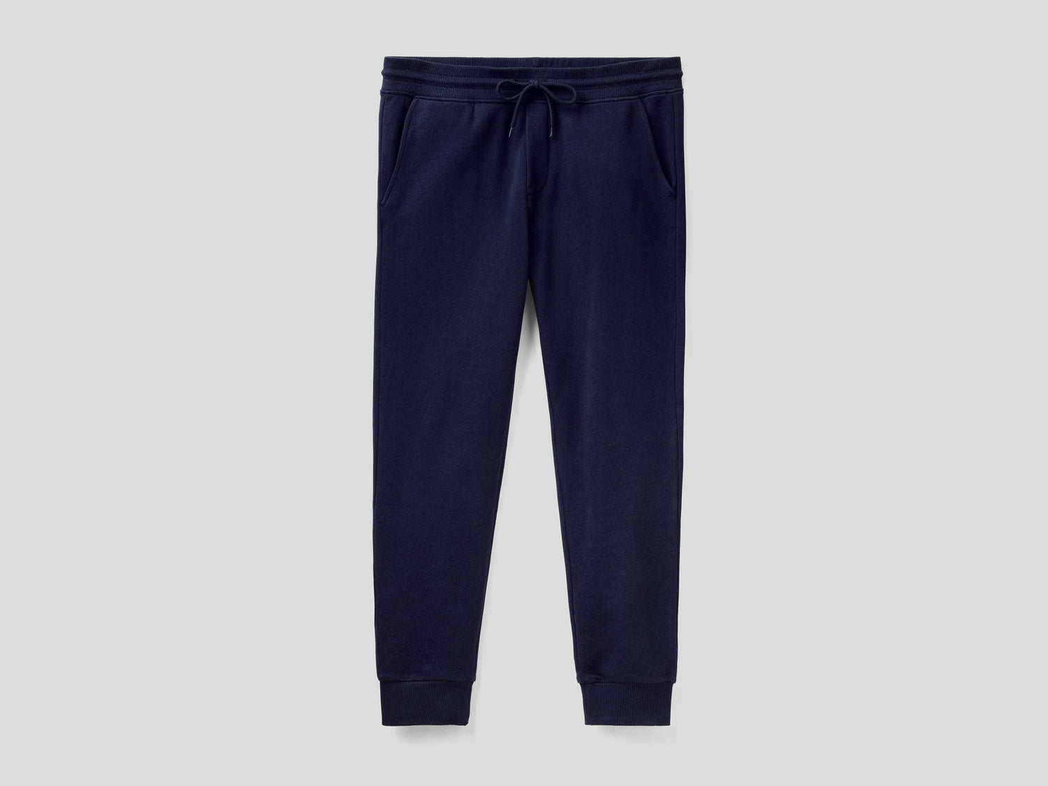 Joggers in felpa 100% cotone da uomo blu scuro | Benetton Outlet