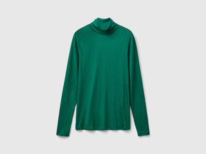 T-shirt lupetto in viscosa stretch