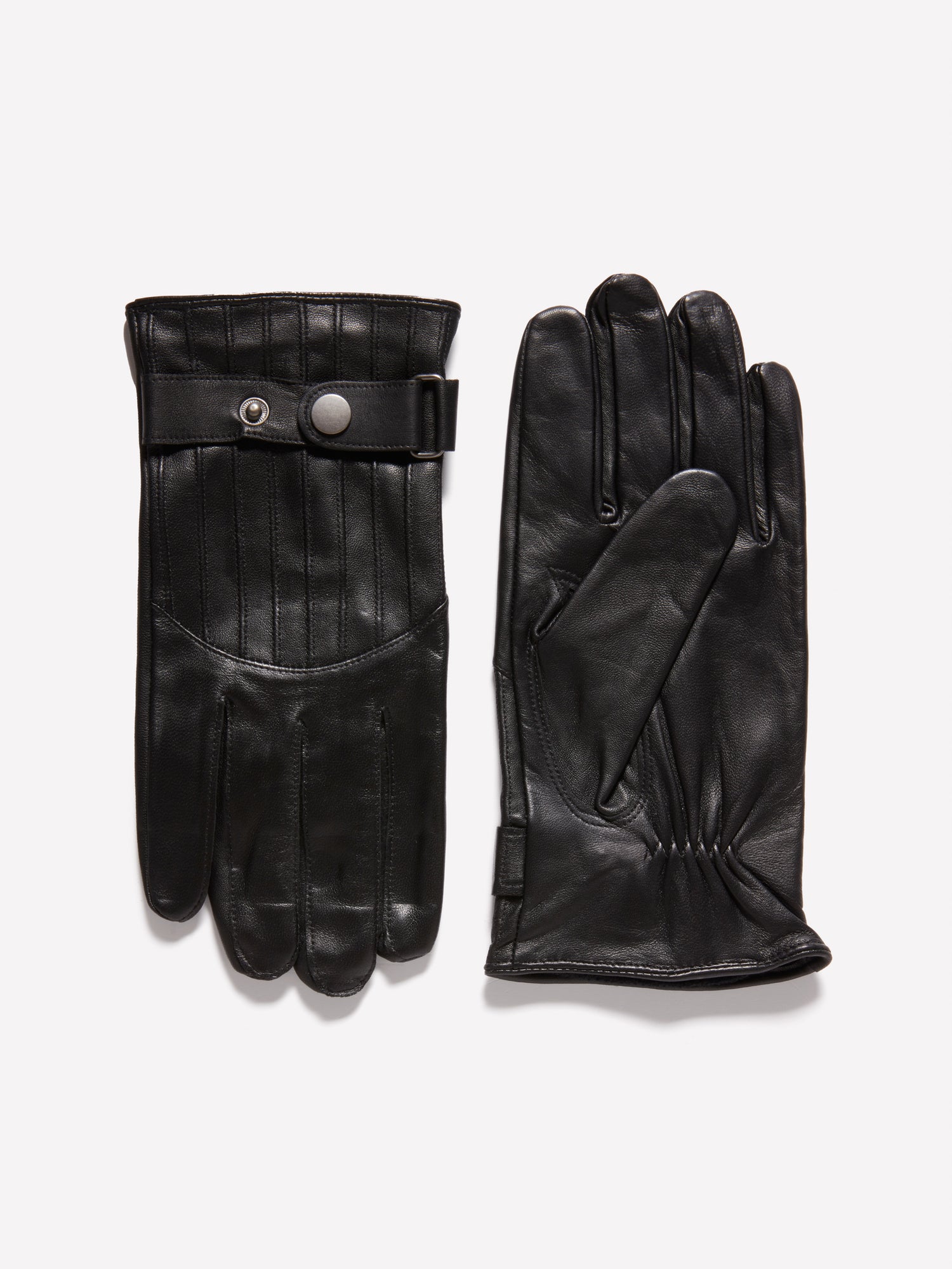 Guanti in 100% pelle da uomo nero | Sisley Outlet