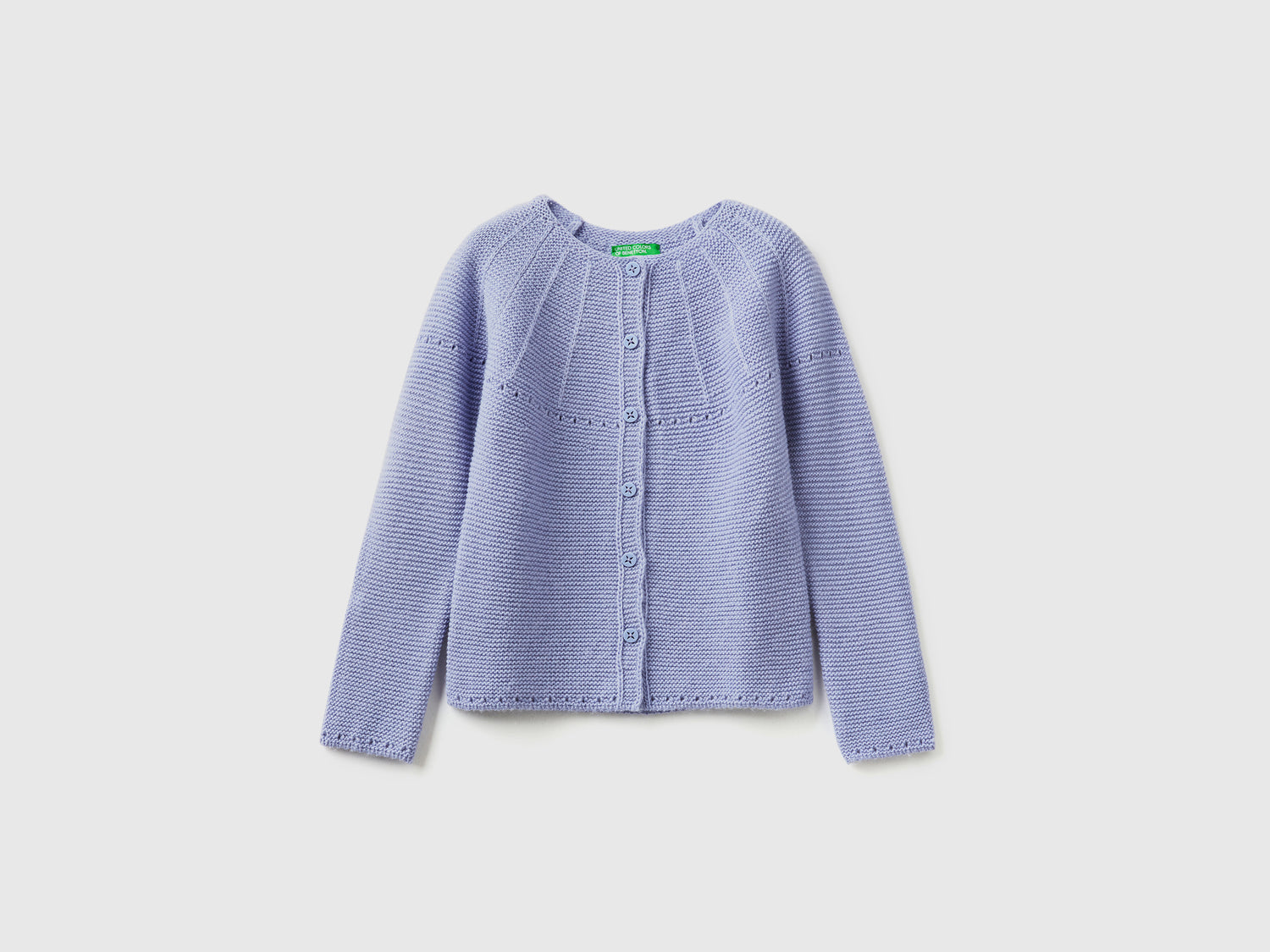 Cardigan con dettagli traforati da bimba lilla | Benetton Outlet