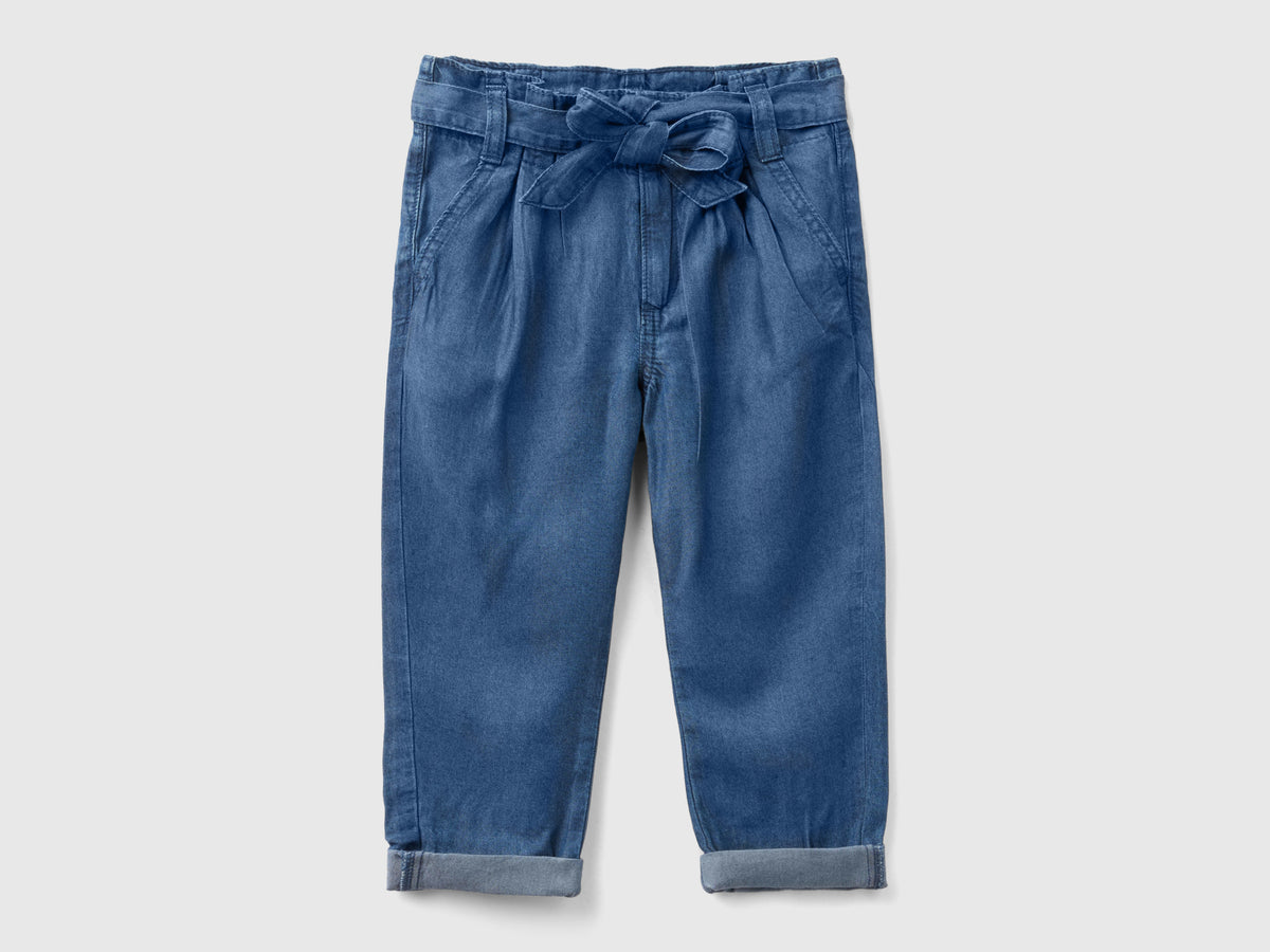 Pantaloni paperbag con cintura
