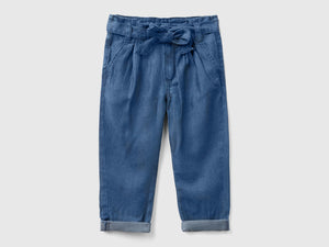 Pantaloni paperbag con cintura