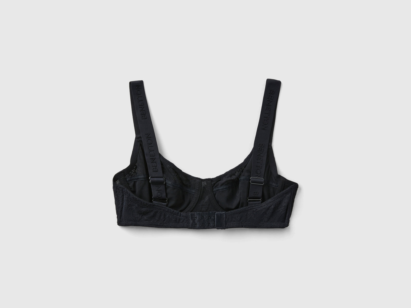 Reggiseno coppa C in pizzo stretch da donna nero 2 | Benetton Outlet