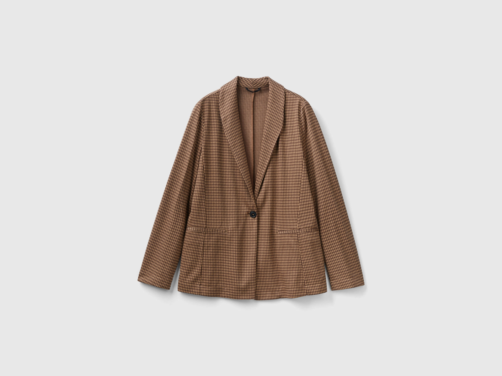 Blazer pied de poule da donna marrone | Benetton Outlet