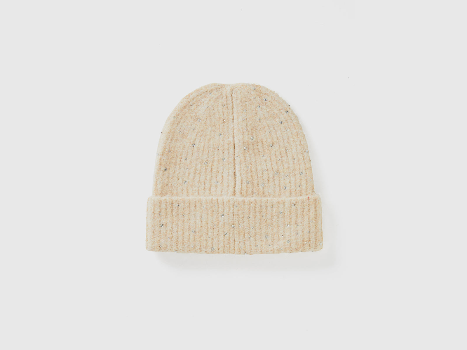 Cappello in misto lana con strass da donna bianco panna 2 | Benetton Outlet