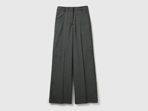 Pantaloni ampi gessati