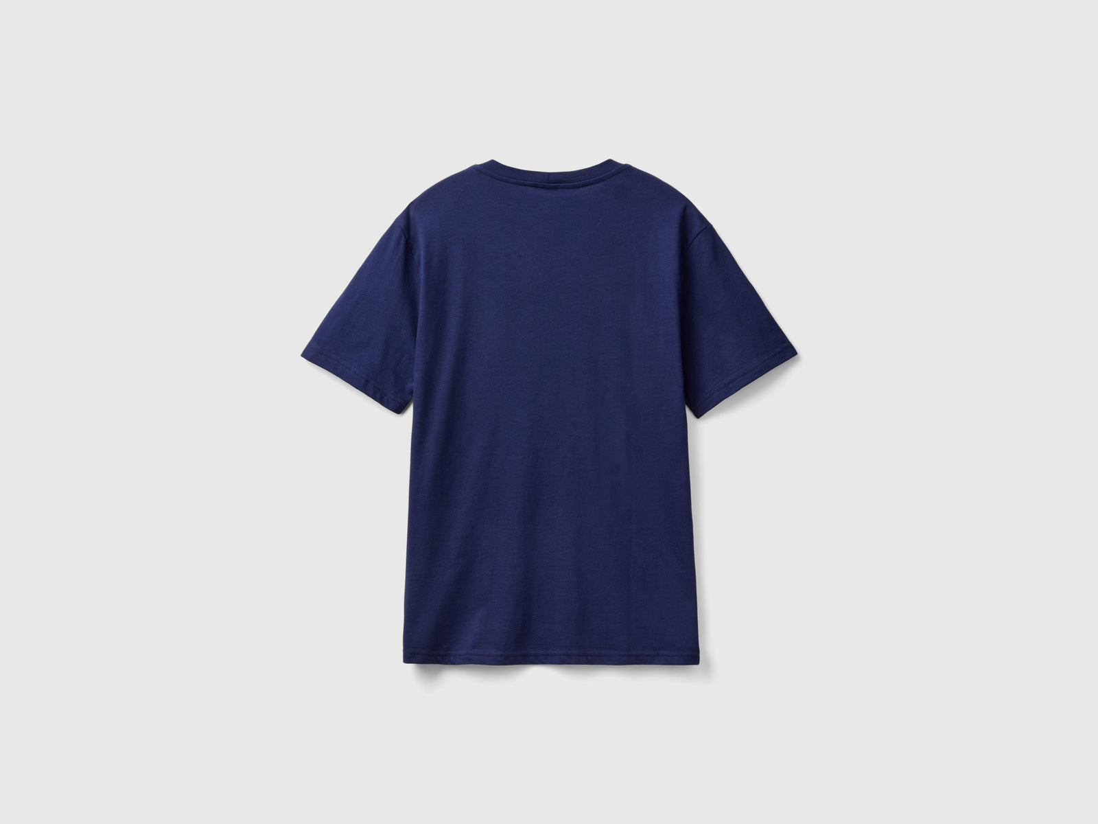 T-shirt in cotone bio con logo da uomo blu scuro 2 | Benetton Outlet