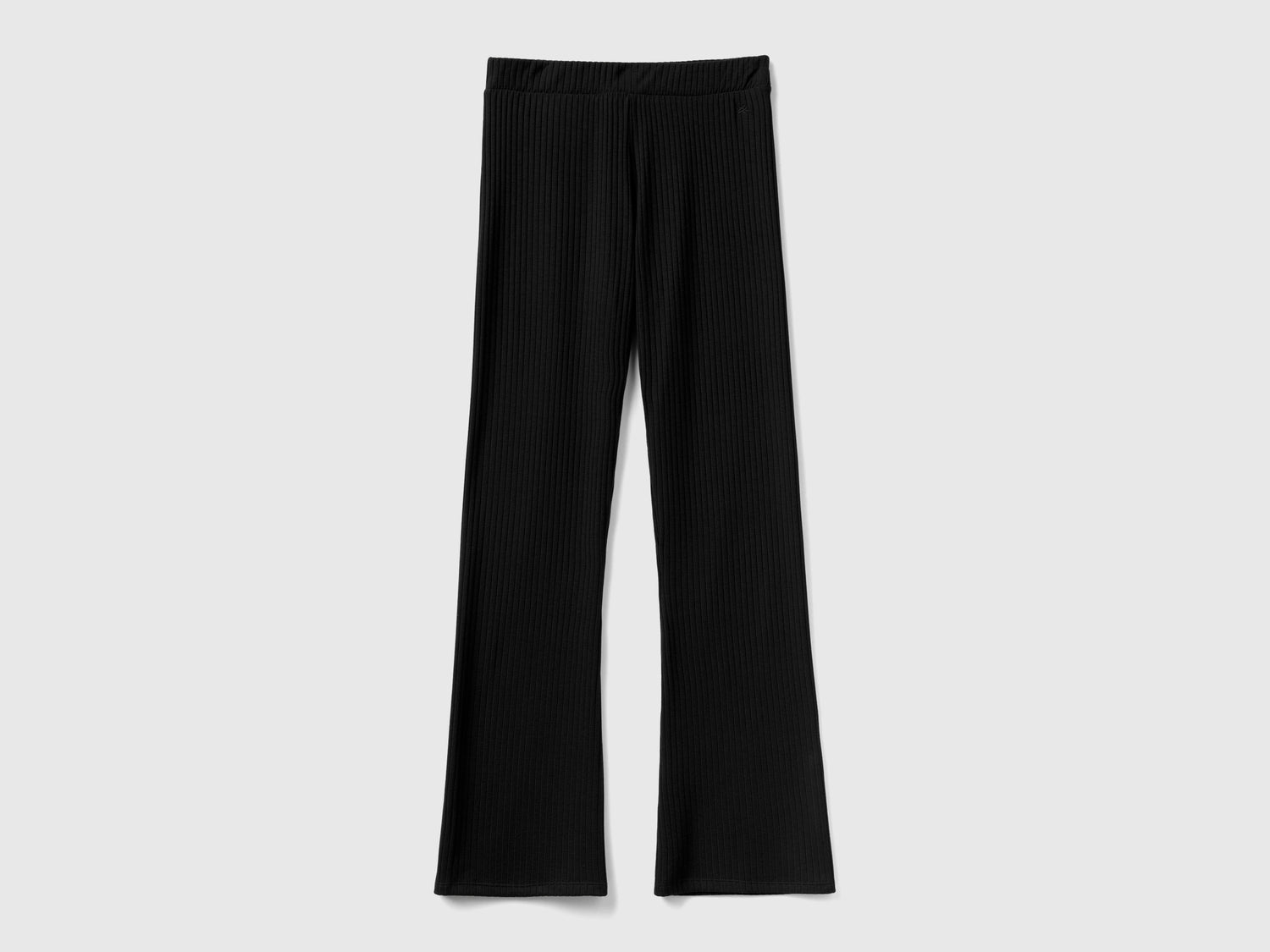 Pantaloni caldi a costine da donna nero | Benetton Outlet
