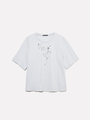 T-shirt con stampa gioiello