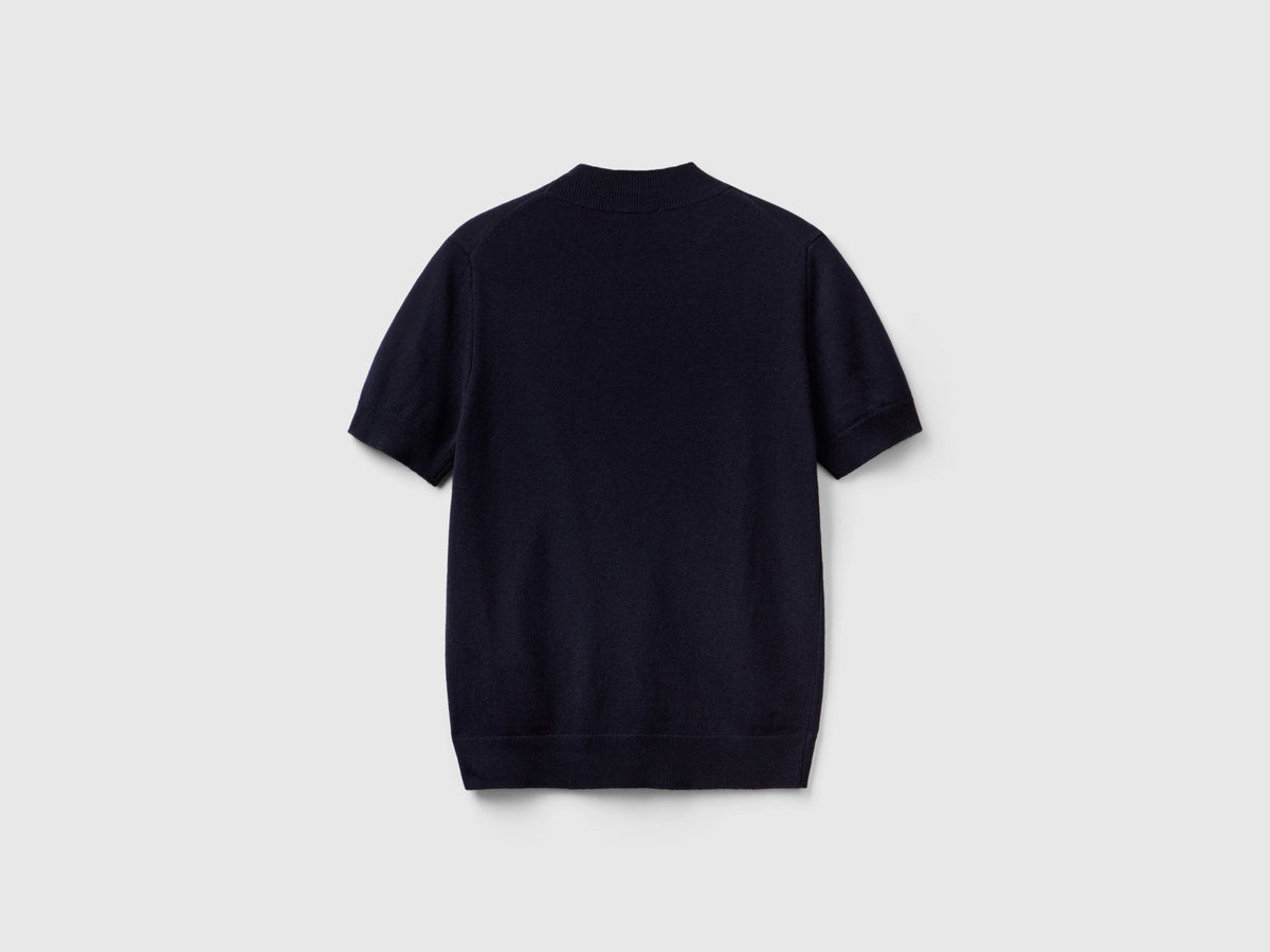 Maglia a manica corta in misto cashmere