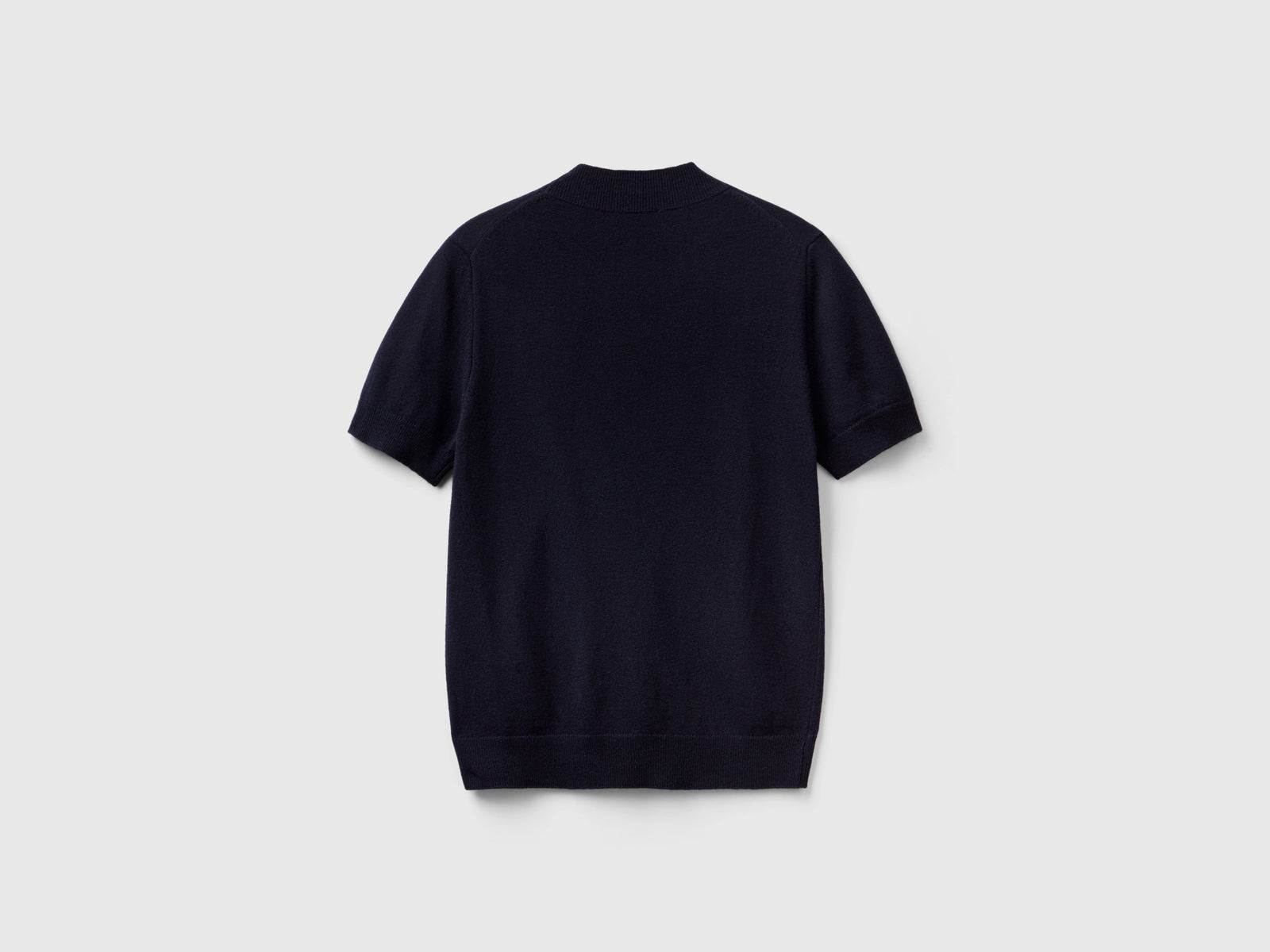 Maglia a manica corta in misto cashmere da donna blu scuro 4 | Benetton Outlet
