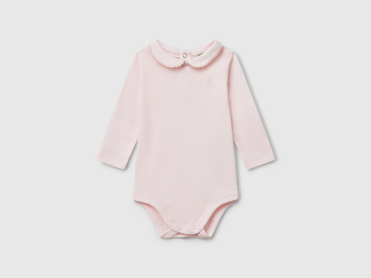 Body con colletto in cotone