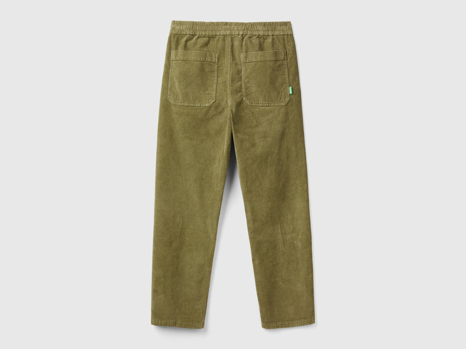 Velvet joggers with drawstring da uomo verde militare 2 | Benetton Outlet