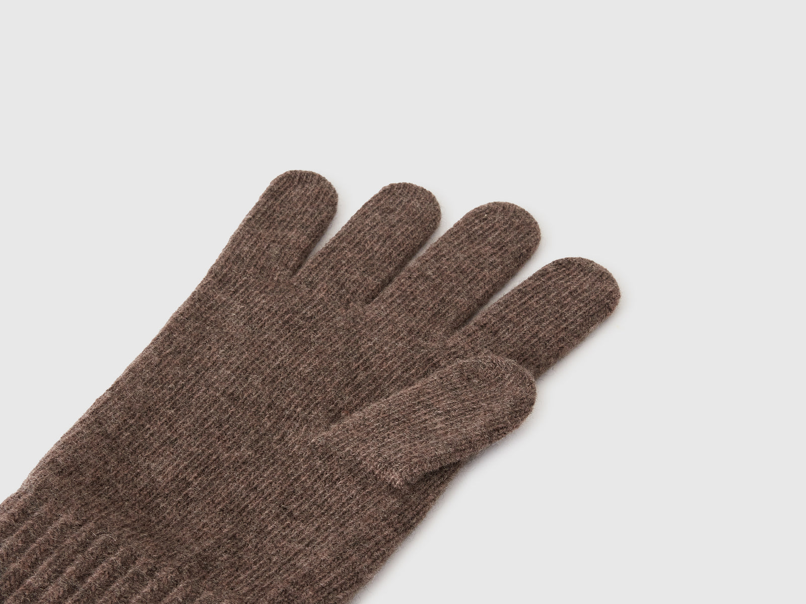 Guanti in pura lana vergine da uomo grigio 2 | Benetton Outlet