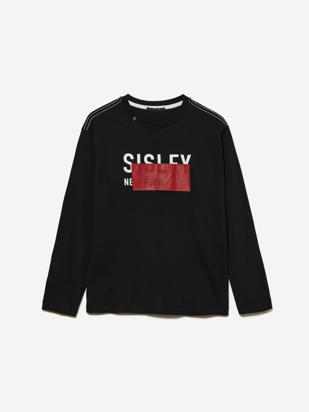 T-shirt con stampa a rilievo
