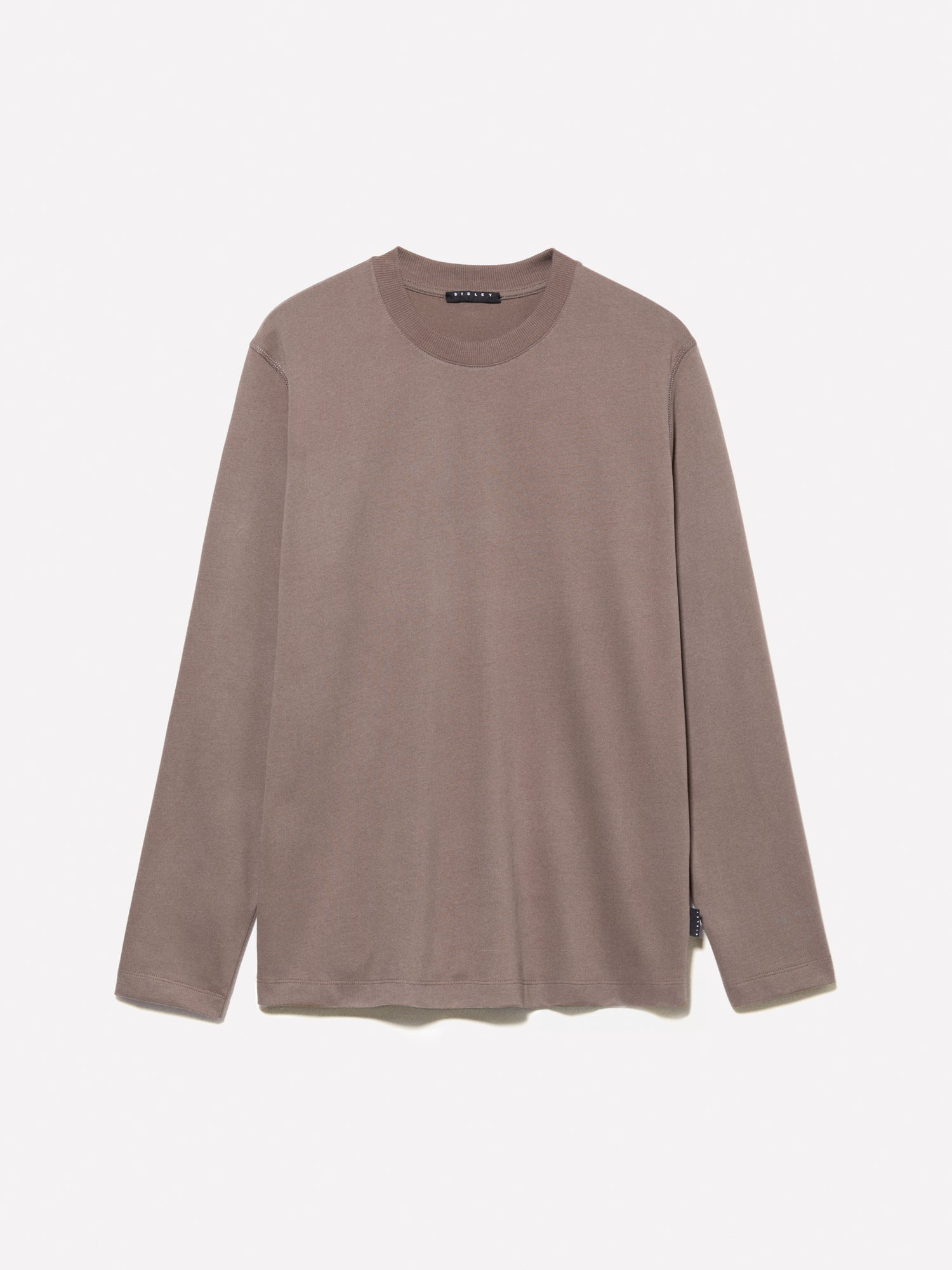 T-shirt a maniche lunghe 100% cotone bio da uomo marrone | Sisley Outlet