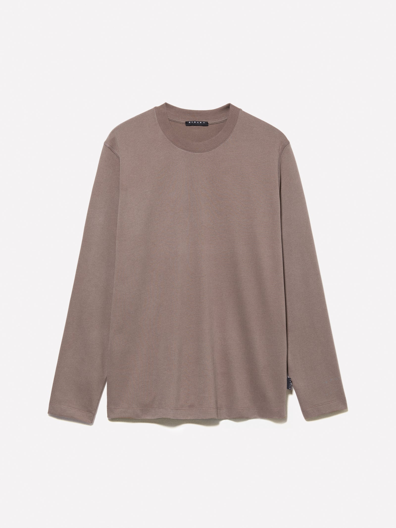 T-shirt a maniche lunghe 100% cotone bio da uomo marrone | Sisley Outlet