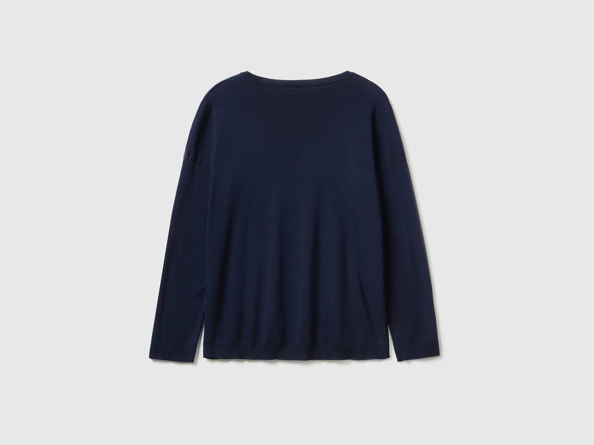 Maglia in cotone con scollo rotondo