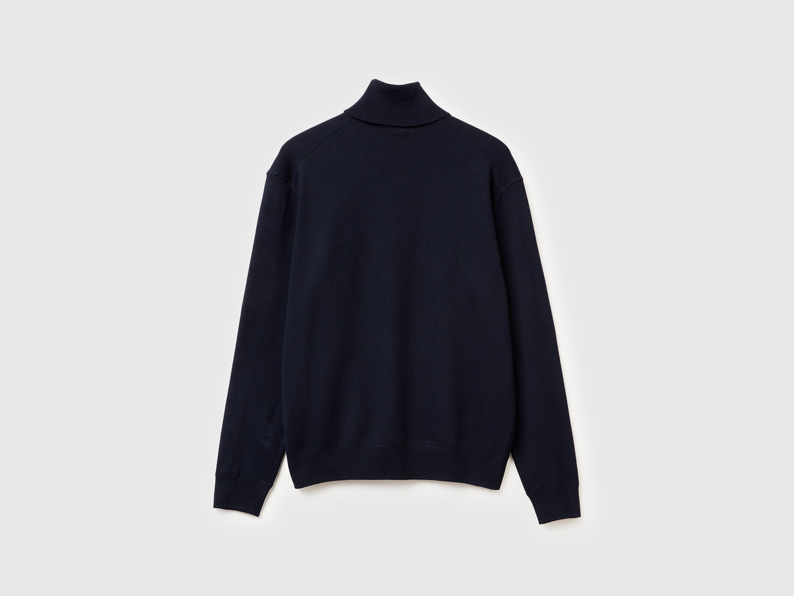 Dolcevita in misto viscosa da uomo blu scuro 2 | Benetton Outlet