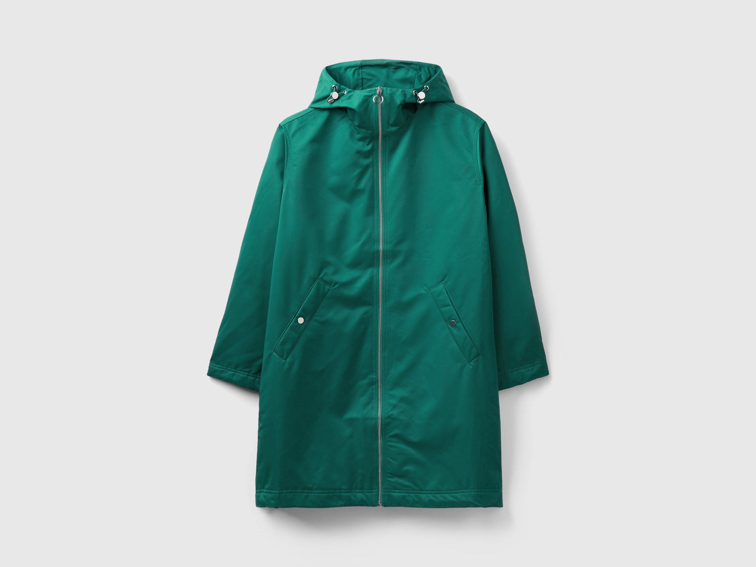 Giubbino antipioggia in nylon da donna verde | Benetton Outlet