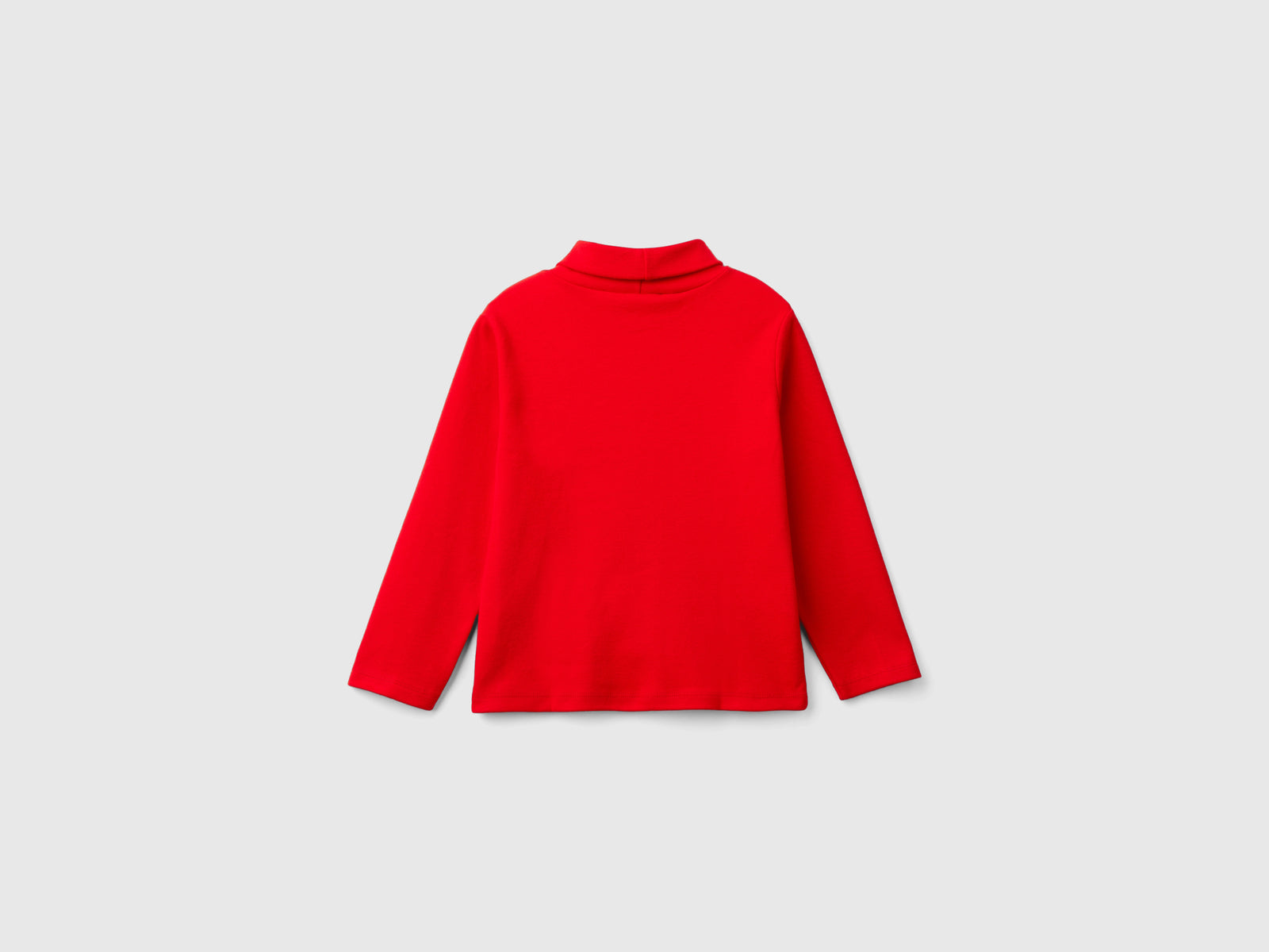T-shirt lupetto a costine da bimbo rosso 2 | Benetton Outlet