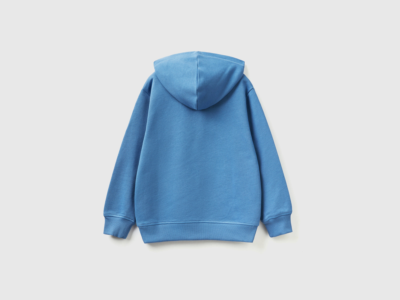 Felpa con cappuccio e stampa da bambino azzurro 2 | Benetton Outlet