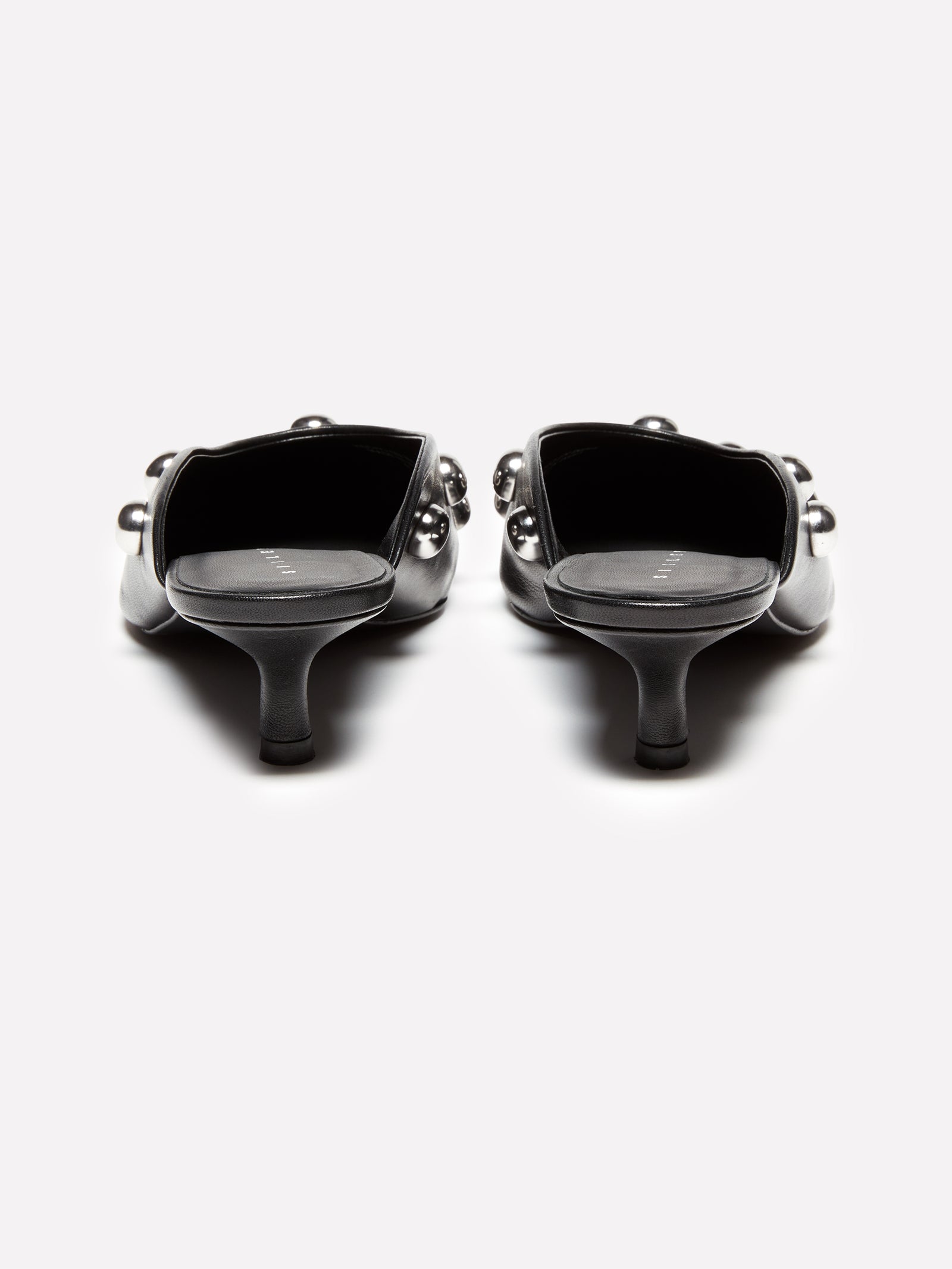 Mules 100% pelle con cabochon da donna nero 2 | Sisley Outlet