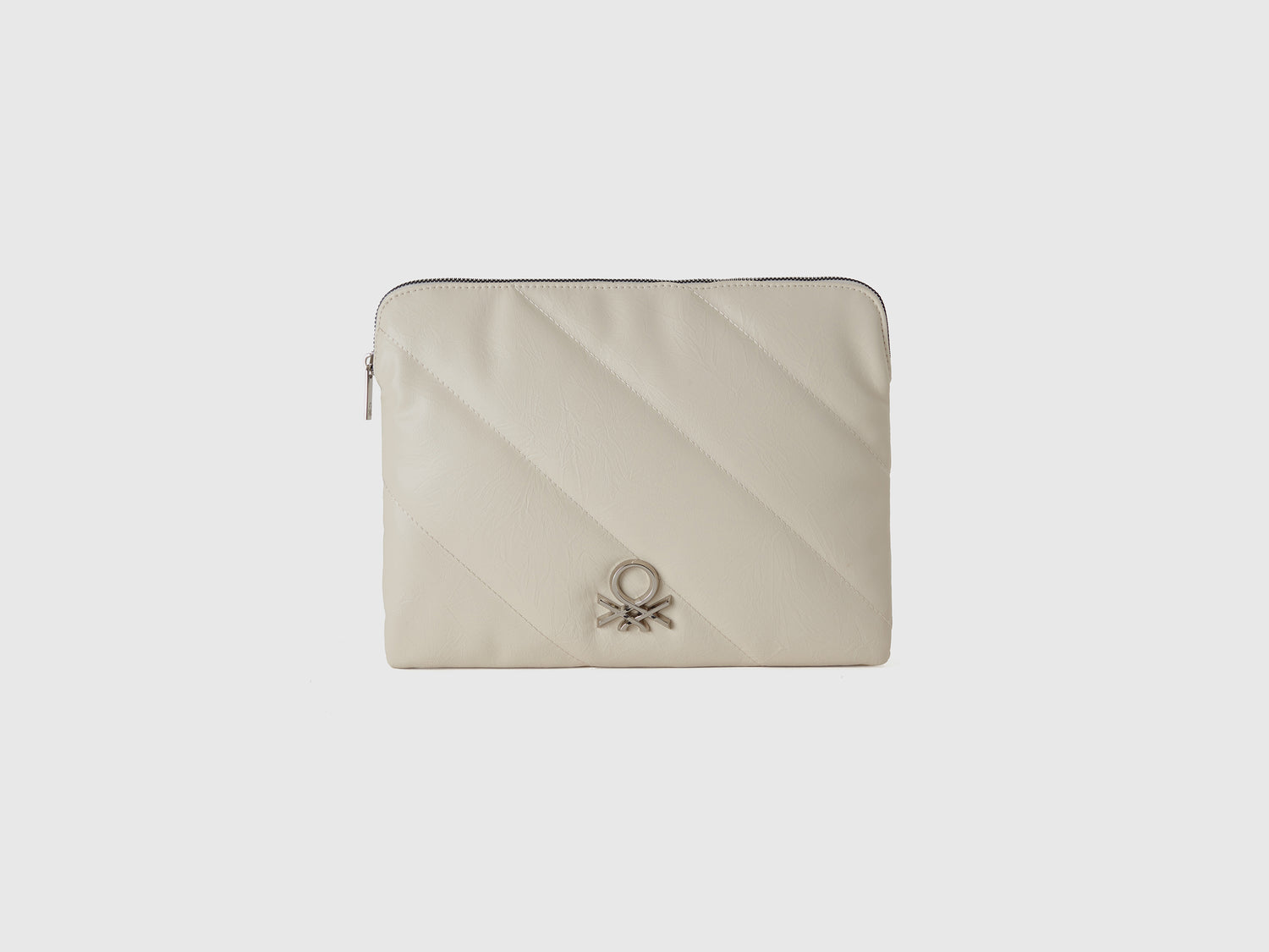 Custodia tablet in tessuto spalmato da donna bianco panna | Benetton Outlet