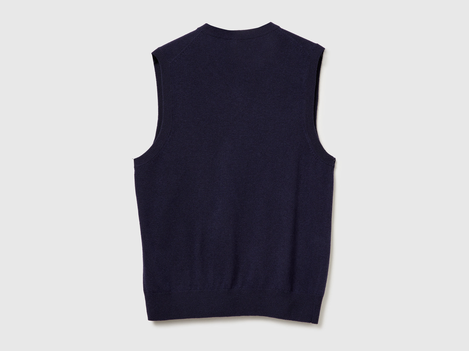 Gilet in pura lana Merino da uomo blu scuro 2 | Benetton Outlet