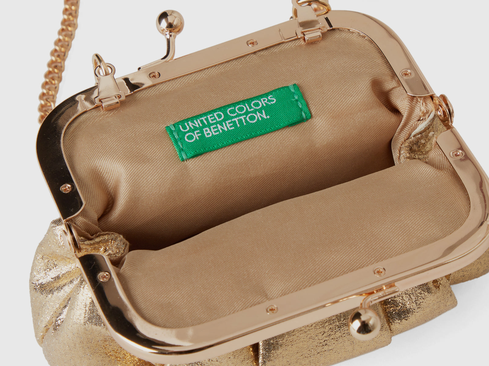 Borsa a tracolla con lurex da bambina oro 3 | Benetton Outlet