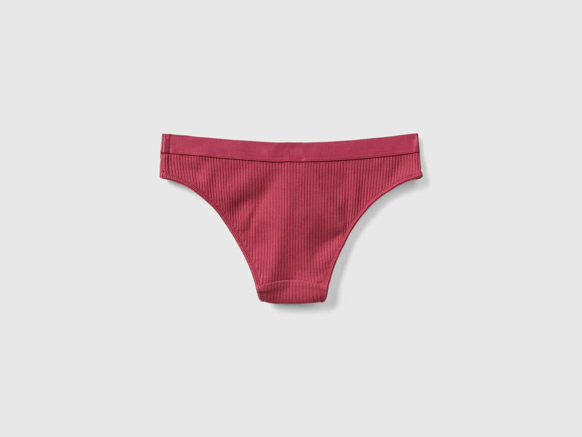 Slip fianco basso a costine