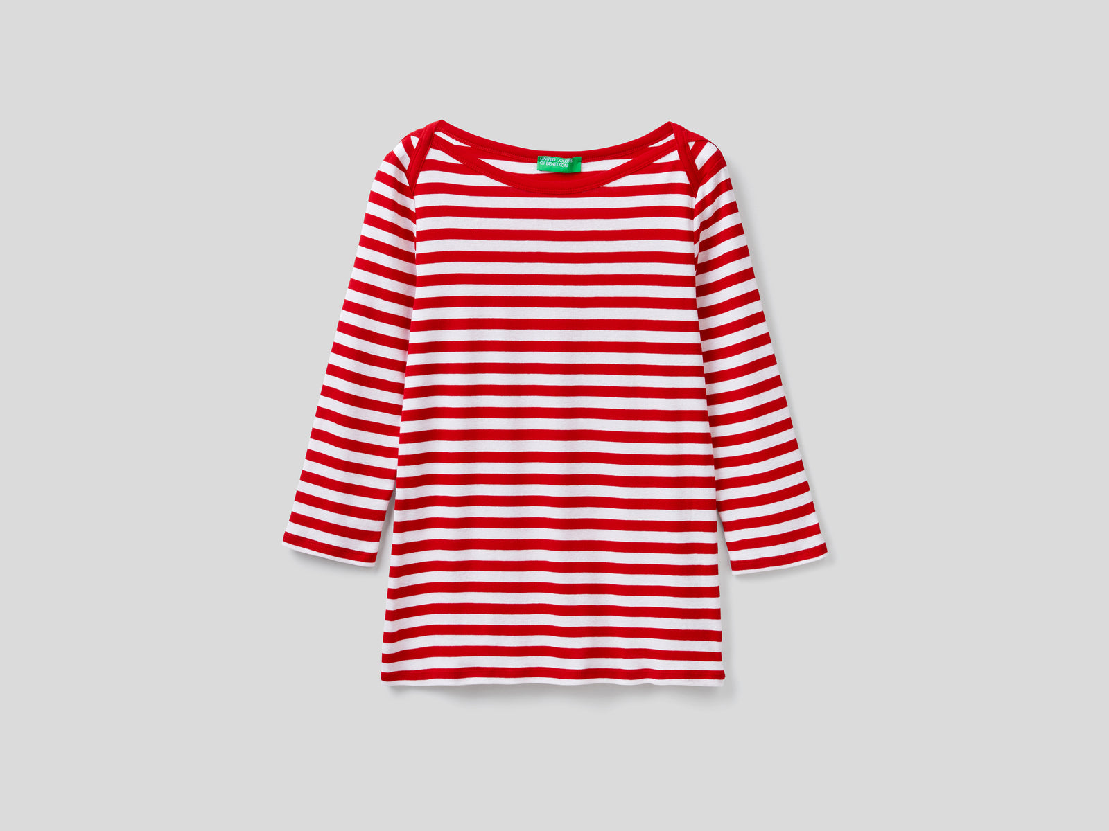 T-shirt a righe da donna rosso | Benetton Outlet