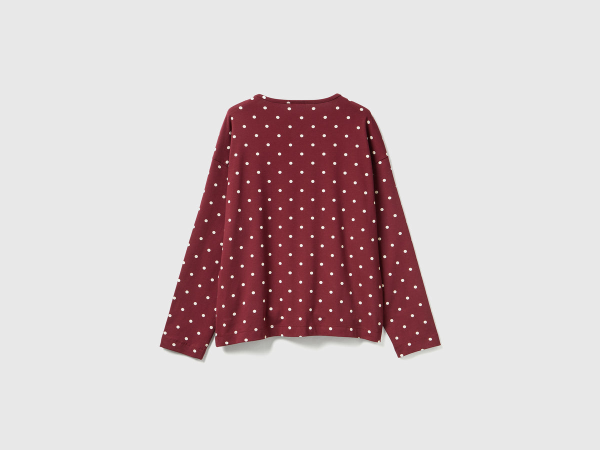 Maglia in caldo cotone a pois