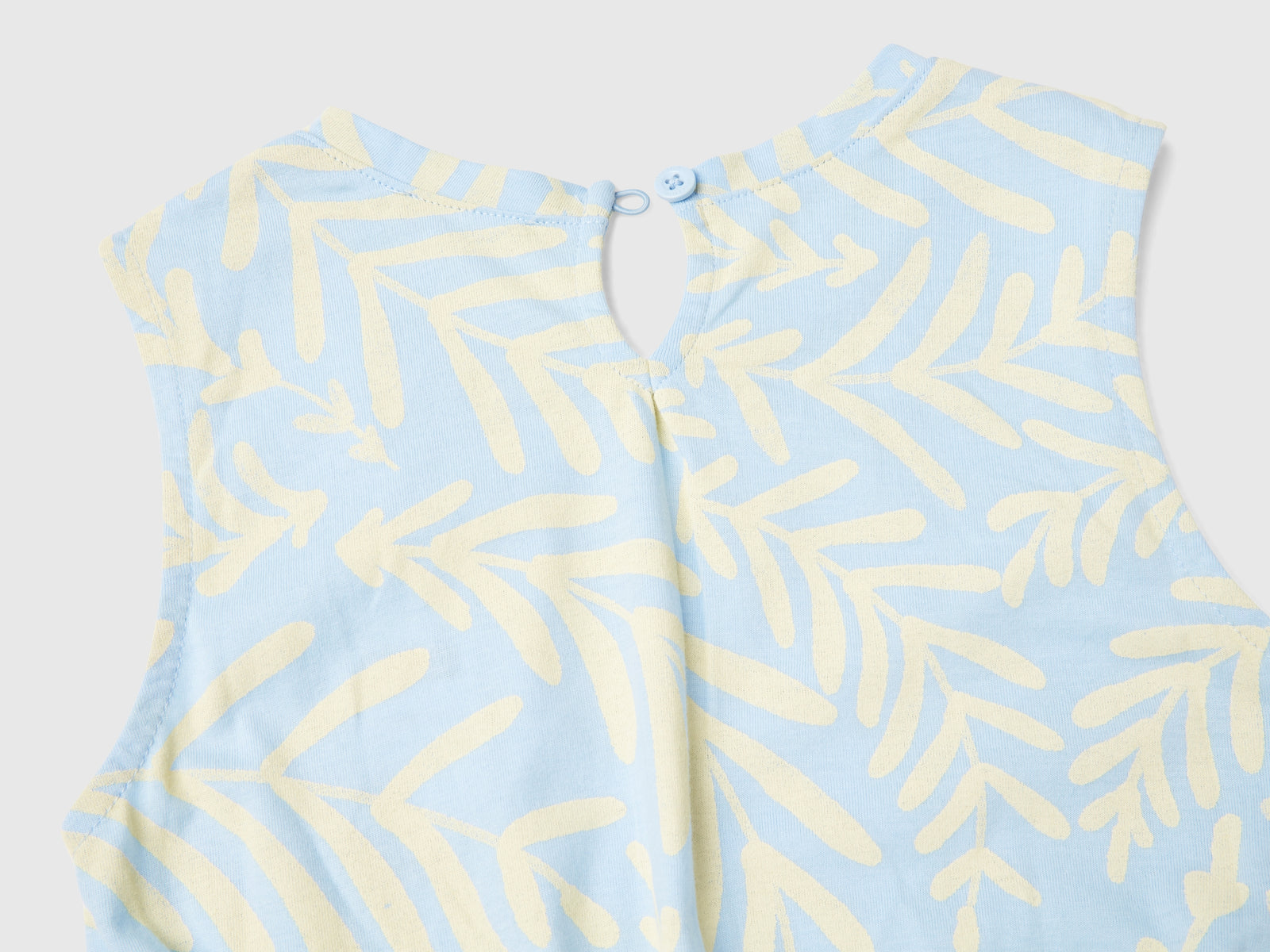 Vestito con stampa tropicale da bambina celeste 2 | Benetton Outlet