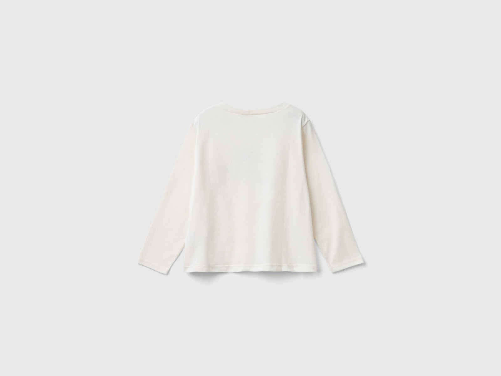 Glitter print T-shirt da bimba bianco panna 2 | Benetton Outlet
