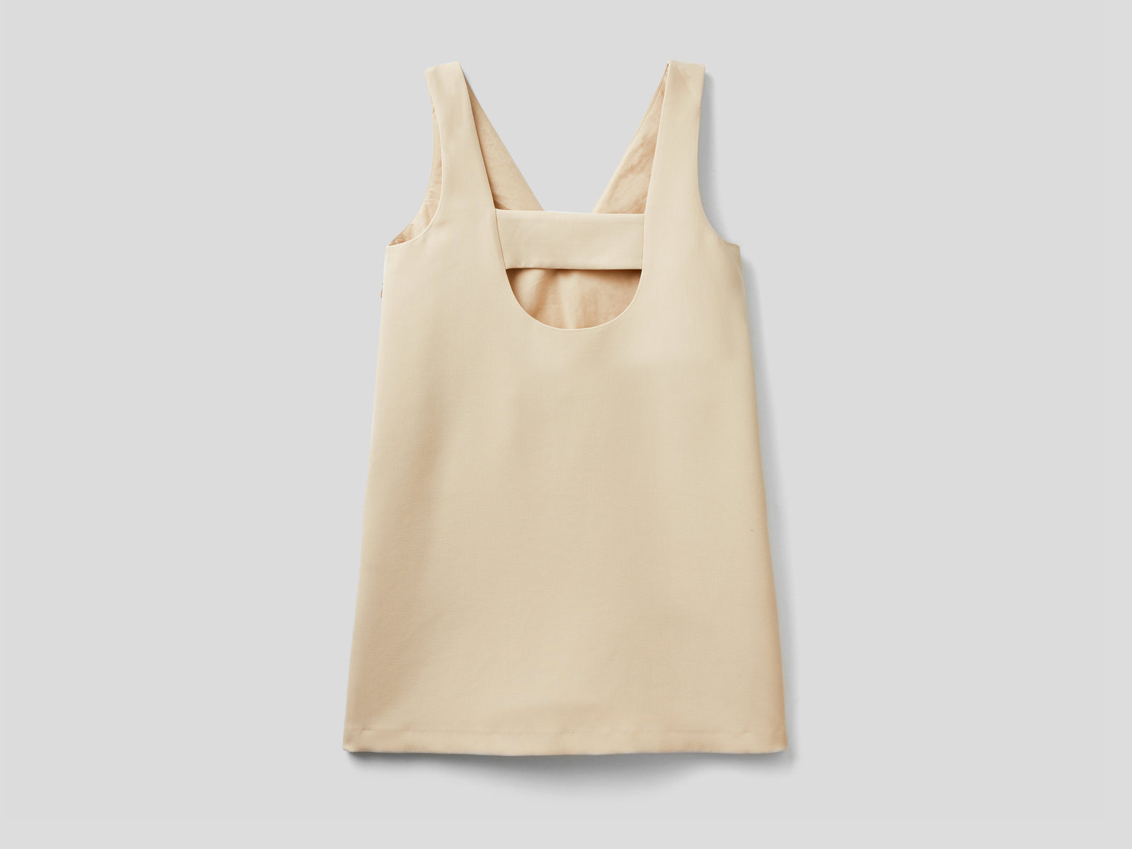 Vestito corto smanicato da donna rosa carne 2 | Benetton Outlet