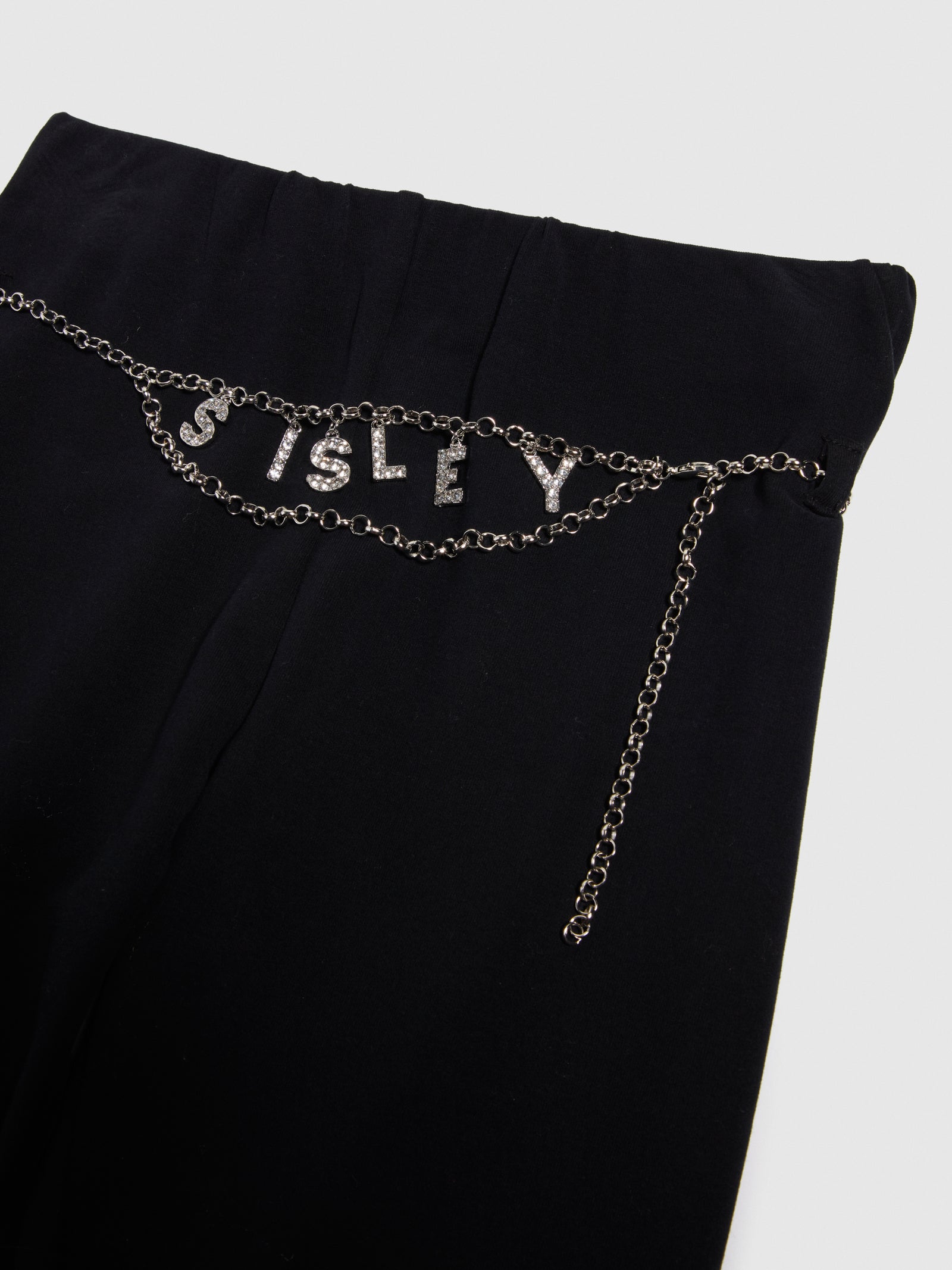 Leggings con cintura gioiello da bambina nero 2 | Sisley young Outlet