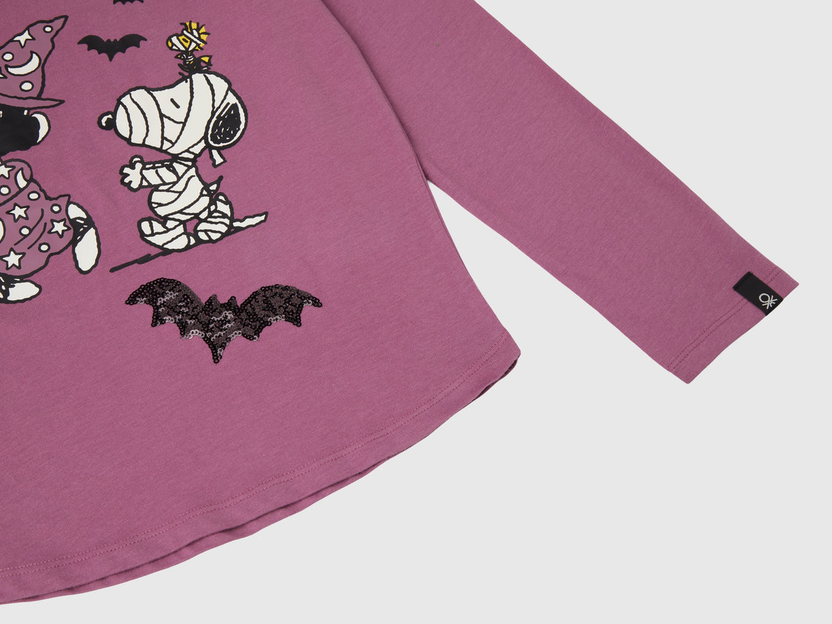 Maglietta ©Peanuts con stampa e paillettes