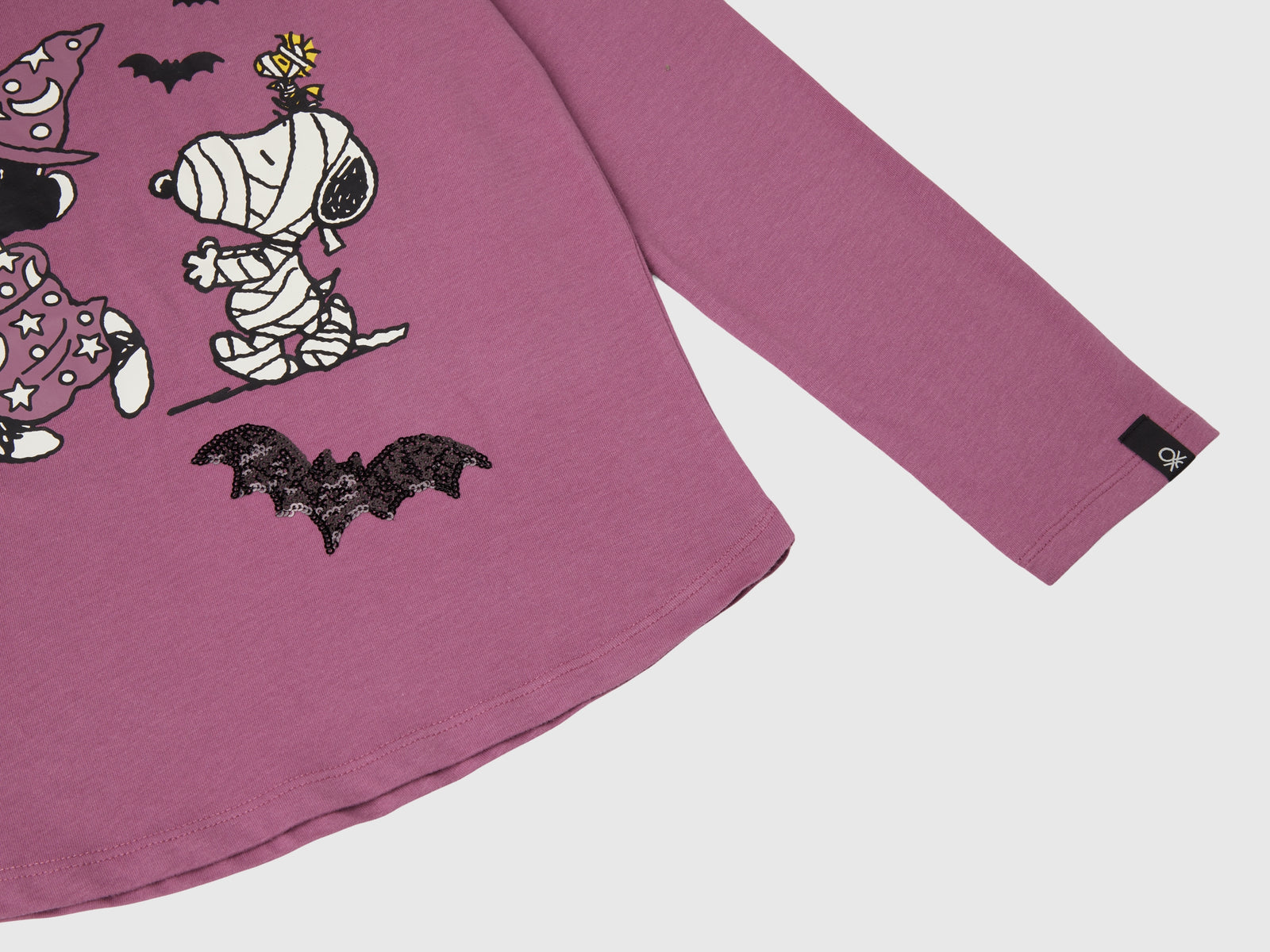 Maglietta ©Peanuts con stampa e paillettes da bambina malva scuro 3 | Benetton Outlet