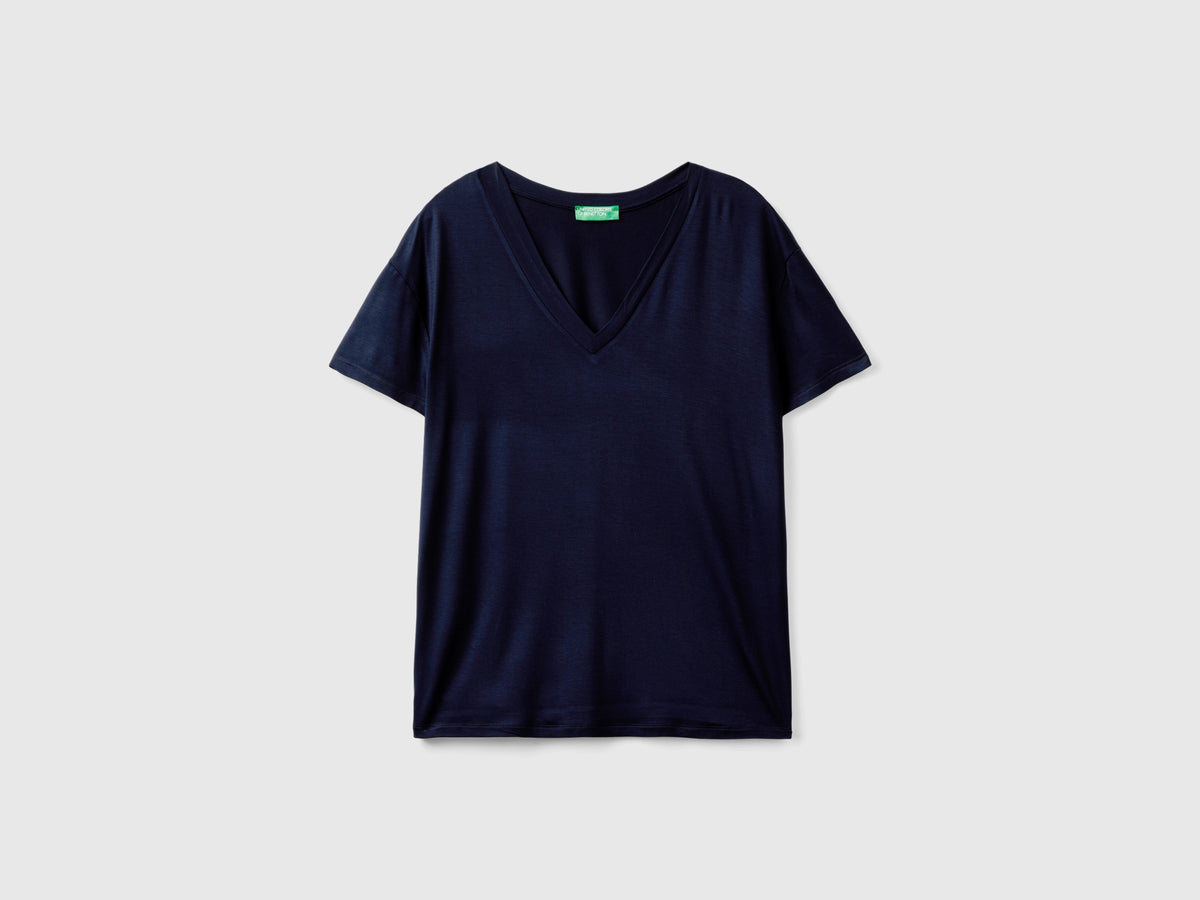 T-shirt in viscosa stretch