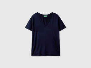 T-shirt in viscosa stretch