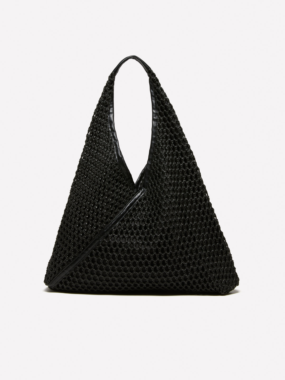 Crochet-look tote bag